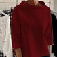 Casual Top with Wide Lapels and Half Turtleneck for a Stylish Look