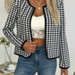 Holly - Open Front Houndstooth Jacket