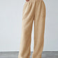 Deby - Casual plain fleece pants