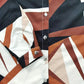 Trendy women's blouse with abstract pattern and button placket – Marlene