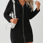 Iris - Winter dress with hood and zipper