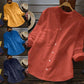 Casual loose linen-cotton shirt