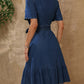 Denim Dress - Modern with Belt - Blue Cotton - Perfect for Any Occasion
