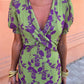 Maxi Dress - Elegant - Cotton Blend with Leaf Pattern - Perfect for Spring and Summer