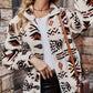 Frenda - Elegant fleece jacket with geometric pattern