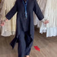 Small - Plain linen leisure suit for women