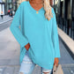 Women's Summer Sweater with V-Neck - Lucinda
