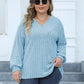 Long Sleeve Ripped T-Shirt Top in Plus Size for Summer 2025