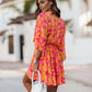 Fern - Ruffled floral print dress