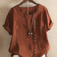 Short Sleeve Blouse with Round Neck for Spring 2025 – Nora