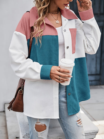 Blouse with Button Placket in Spring Colors – Lina