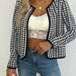 Holly - Open Front Houndstooth Jacket