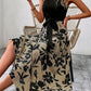 Elizabeth - Halter Neck Floral Print Split Dress