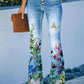 Ada - Jeans with floral pattern