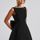 Elle | Pearl Bow Mini Dress