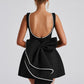 Elle | Pearl Bow Mini Dress