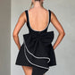 Elle | Pearl Bow Mini Dress