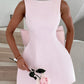 Elle | Pearl Bow Mini Dress