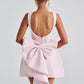 Elle | Pearl Bow Mini Dress
