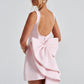Elle | Pearl Bow Mini Dress