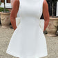 Elle | Pearl Bow Mini Dress