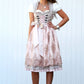 Women's Dirndl Dress: Traditional Trousers Dress with Apron and Elegant Lacing