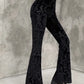 Elspeth - Gothic style floral high waisted trousers
