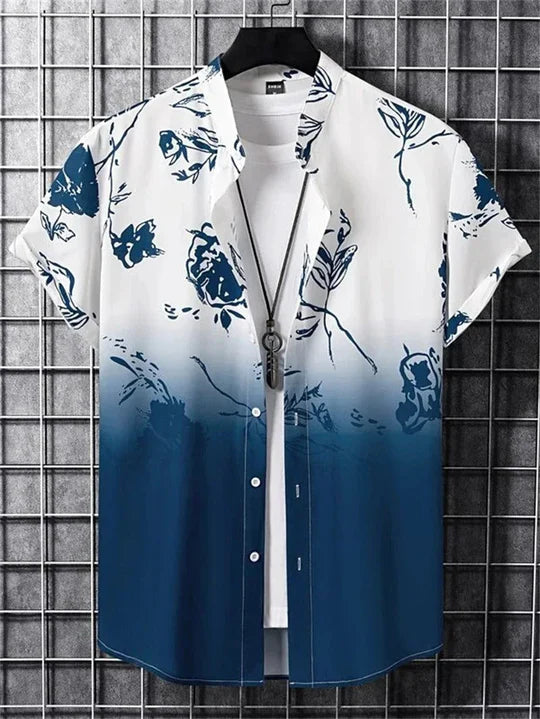 3D Flower Print Hawaiian Shirt Vibrant Style for Laid-Back Days