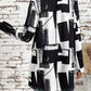 Fiona - Open Front Color Block Mid-Length Coat