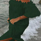 Jamila - Linen dress with ruffles off the shoulder