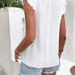 Maja | Ruffled V-Neck Blouse - Cap Sleeve Women's Top