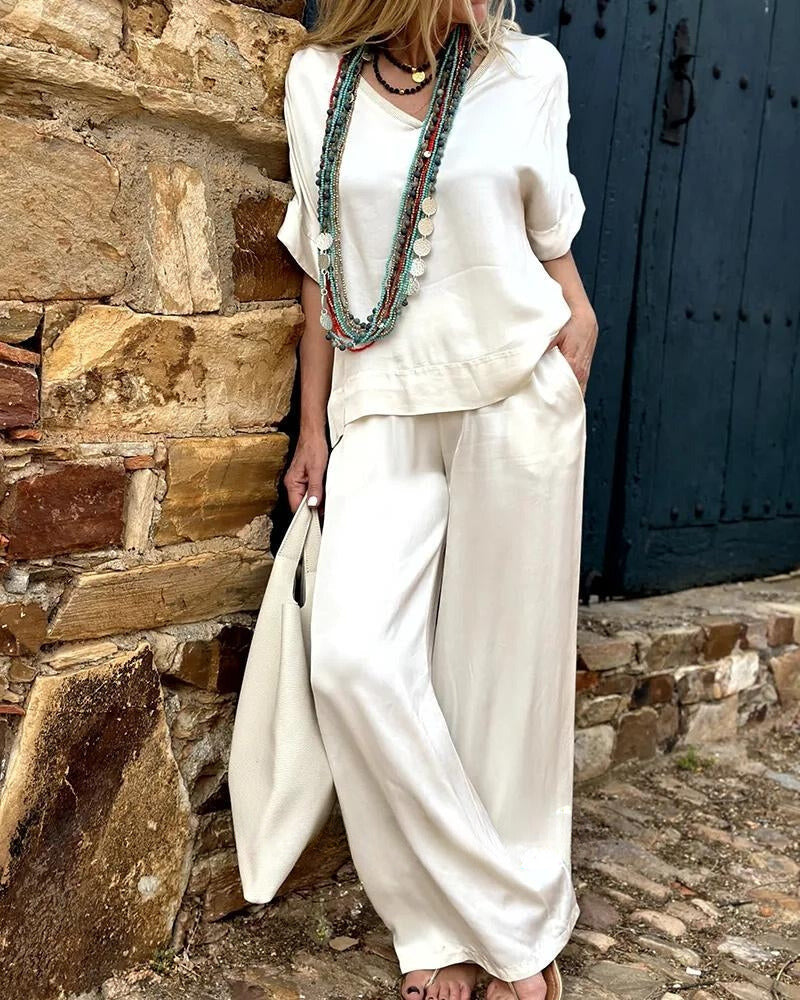 Faye - comfortable summer set [top+pants]