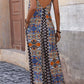 Helen - Ethical Print Cami Jumpsuit with V-Neck