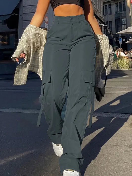 Celia - Plain cargo pants