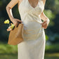 Antonia - White midi dress with crochet lace