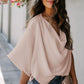 Manushi | Women's Short Sleeve Draped Blouse - Comfortable & Trendy