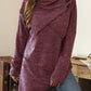 Asymmetric Summer Shirt with Waterfall Collar - Liora