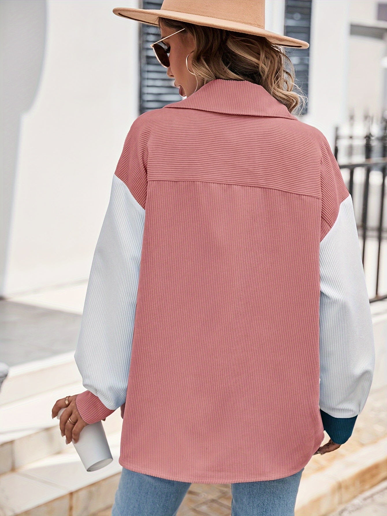 Blouse with Button Placket in Spring Colors – Lina