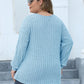 Long Sleeve Ripped T-Shirt Top in Plus Size for Summer 2025