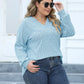 Long Sleeve Ripped T-Shirt Top in Plus Size for Summer 2025
