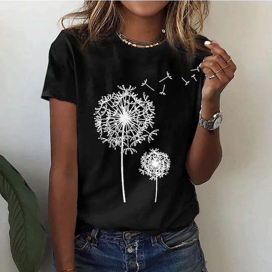 Comfortable women's T-shirt with round neckline and soft fabric – Rhea