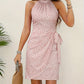 Alorra -Elegant mini dress with halter neck