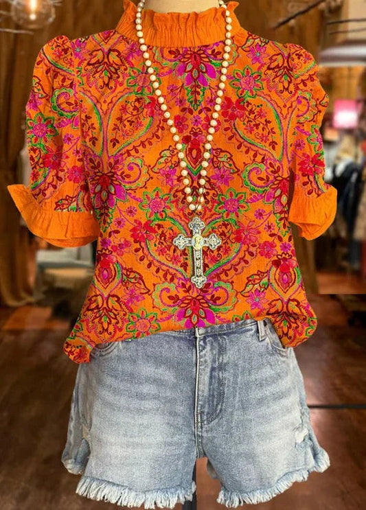 Pearl - Elegant top with puff sleeves