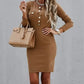 Dress with gold buttons