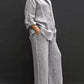 Ira - Casual linen set with button placket