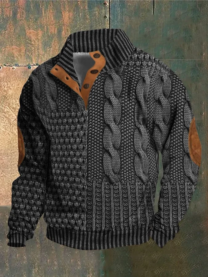 Albert - Men's Retro Turtleneck Sweater with High Collar