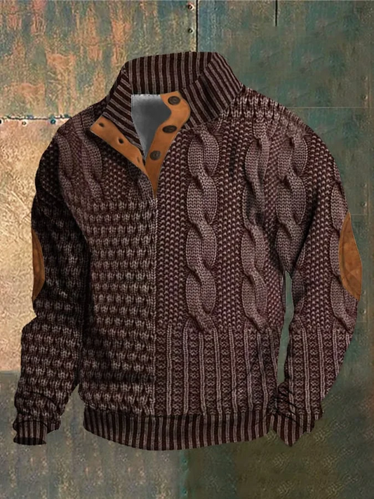 Albert - Men's Retro Turtleneck Sweater with High Collar