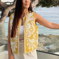 Raina - Embroidered Floral Cropped Vest