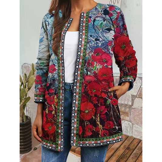 Georgia - Coat with floral pattern