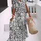 Audrey - Printed Short Sleeve Maxi Dress